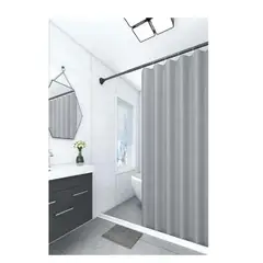 CARIBEE - Cortina Baño Ducha Poliéster 180x180 Gris