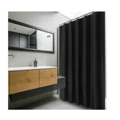 CARIBEE - Cortina Ducha Baño 180x180 Elegante Negro