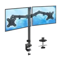 GENERICO - Soporte Monitor Brazo Base Para Monitor Doble Alzador Monitor