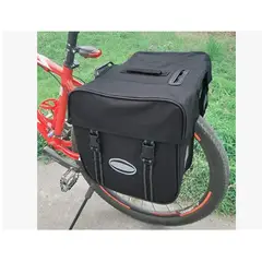 GENERICO - Alforja Doble Reforzada Para Bicicleta - Ciclismo 20 litros NEGRA