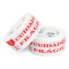SUPERCENTER - Pack 2 Huincha Embalaje Cinta Embalaje Fragil 250mtsX4.5cm