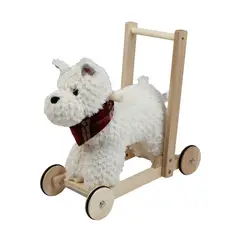 CARESTINO - Peluche Caminador y Pata Pata Perro Blanco
