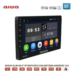 AIWA - Radio Auto Con Pantalla Slim Hd 9 Wifi Gps Aw-a900bs