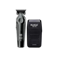 KEMEI - Combo Trimmer 264 + Shever 1102 Negro