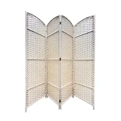 OEM - Biombo De Madera Resistente 4 Paneles Bambu 160cmx170cm