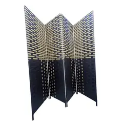 OEM - Biombo Resistente 4 Paneles Bambu Bicolor 180cmx180cm