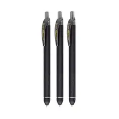 PENTEL - Set 3 Lápiz Gel Retráctil Kuro 07mm Negro