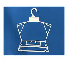 GENERICO - Kit 10 Colgadores Plástico Blanco para Lenceria 37x29 cm Gms