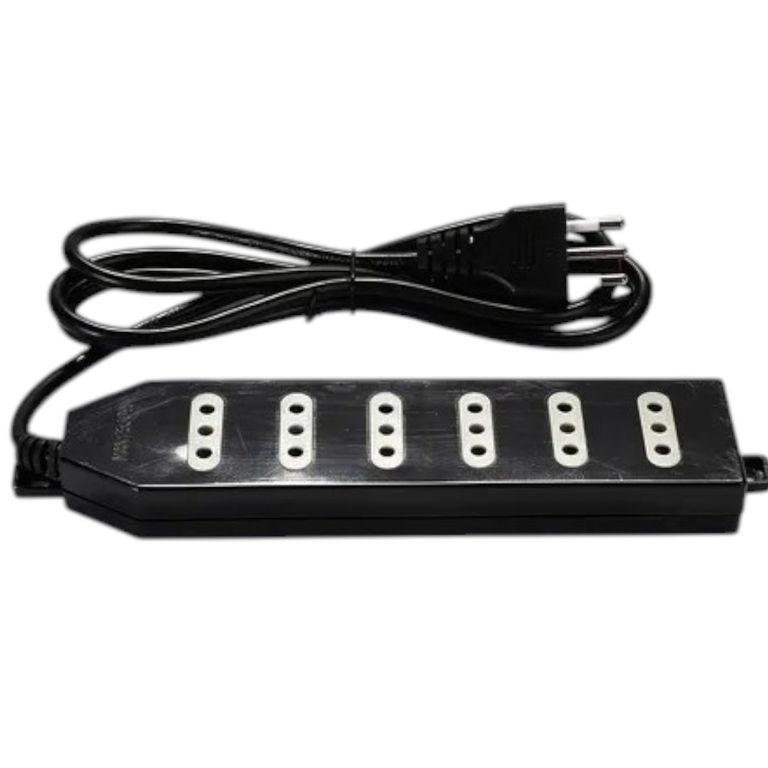 Alargador Zapatilla 6 tomas Corriente 15mts Negro