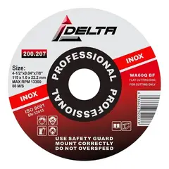 DELTA - DISCO CORTE METAL INOX 4 1/2 X 1MM