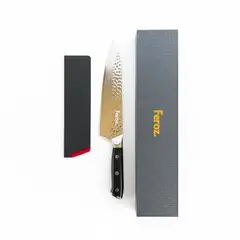 FEROZ - Cuchillo Martillado XL Acero Damasco