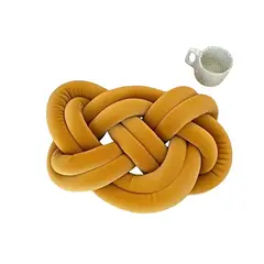 GENERICO - COJIN NUDO GRANDE MOSTAZA 45 CM