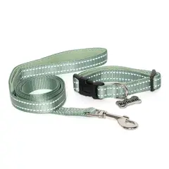 KULCAN - Collar Con Correa para Mascotas Verde
