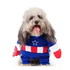 GIOIO - Disfraz Capitán América Perro Halloween Divertido m