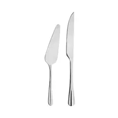 KITCHENWARE - SET CUBIERTOS PARA TORTA 2 PIEZAS ACERO INOXIDABLE