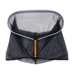 GENERICO - Sacahojas piscina negro con red profunda sin mango