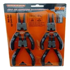 MAKAWA - Set Juego Kit De Alicates Sacaseguros 7 Pulgadas Mk-0577