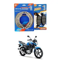 GENERICO - Pastillas Y Balatas Moto Yamaha Ybr 125 / Ybr 125z Japonesas