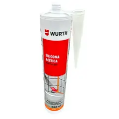 WURTH - Silicona Acetica Color Negro Anti Hongos con Fungicida 280ml