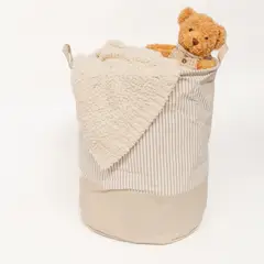 WAKESHOME - Cesto Para Ropa 40x50cm Canasto Con Asa Organizador Juguetes