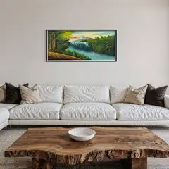 DEKAM DISEÑO - Cuadro Cascada Pintado Tamaño XL 186x86 cms