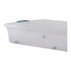 WENCO - Caja Organizadora Bajo Cama 36l Con Ruedas 10 Unidades