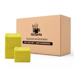 GENERICO - Trapero Microfibra Con Ojal 50*60 Tía Clarita - 200 uds - Amarillo