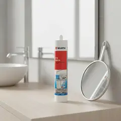 WURTH - Silicona Adhesivo Fija Espejo 230ml