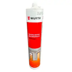WURTH - Silicona Neutra Profesional 280ml Tubo Color Blanco