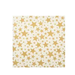 GENERICO - Servilletas De Papel Estrellas Doradas 33X33cm 16Pcs