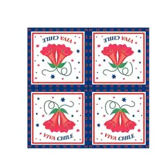 GENERICO - Servilletas De Papel Copihue Viva Chile 16Pcs 33X33Cm