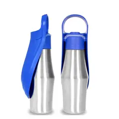 WELDMON - Botella de agua portátil para mascotas y perros con bebedero