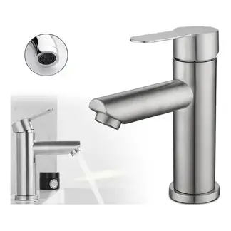 KUANGYE - Llave Monomando Lavatorio Lavamanos Modern Plateado Cepillad