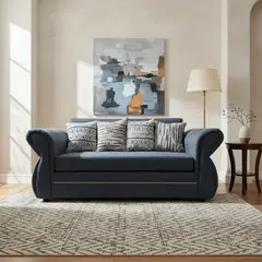 FLOBAL - Sofá 3 Cuerpos Grecia - Tela Repelente a Líquidos