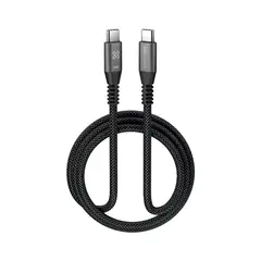 KLIP XTREME - KAC-250-3FT Cable USB-C a USB-C, 1m, 60W PD, Trenzado, Negro