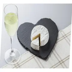 GENERICO - Plato Tabla de Piedra Pizarra Corazon 23 CM