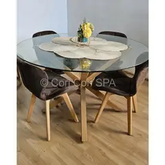CORI CORI - Comedor Warwick 120cm + 4 Sillas Mariposa Velvet