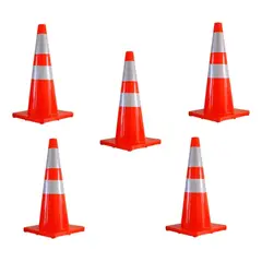 GENERICO - Conos Viales De Seguridad Flexible Cinta Reflectiva Pack X5