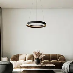 BOSCO - LAMPARA COLGANTE ORMI NEGRO ARO 45CM LED 38W 2700-3000K