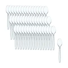 PASTELERIUS - 200 Cucharas Helado Cucharas Postres Cucharas Desechables Transparente Cuchara Desechable Cucharas