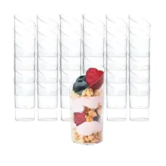 PASTELERIUS - 200 Vasos Shot Acrilico Postres Vasos Plastico Vasos De Postres Pocillos De Postre Pocillo Para 60ml
