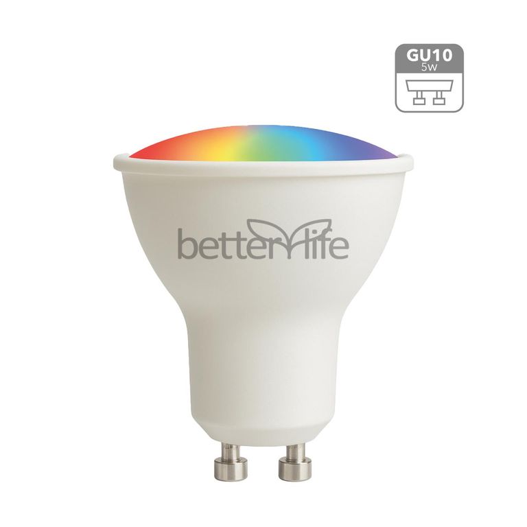 Ampolleta Inteligente LED RGB Wifi 5W GU10 425 lúmenes