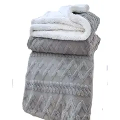 GENERICO - FRAZADAS TEXTURIZADAS 2 PLAZA 230x200 cm J2