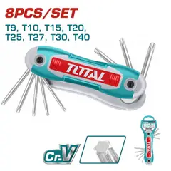 TOTAL TOOLS - Juego Llaves Allen Torx T9-t40 8 Piezas