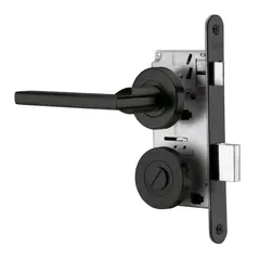 POLI - Cerradura Embutida Milano B40 Baño Negro