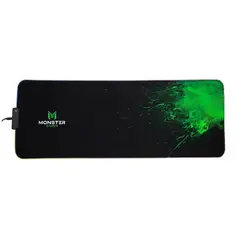 MONSTER GAMES - Pad Mouse Gamer RGB Monster Xtreme XL (Negro, 80 × 30 cm)