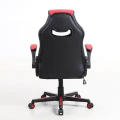 AGUILA - Silla Gamer Blitz de Cuero Sintético y Mecedora - Negro y Rojo