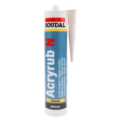 SOUDAL - Sellador acrílico pintable almendra 300 ml