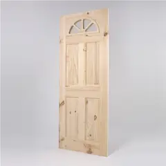 MADERAS BRAVO - Puerta pino Asturiana rustica 43mm X 85 X 200mt