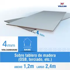 VOLCAN - Plancha lisa volcanboard 4.0mm 1,20x2,40 ml